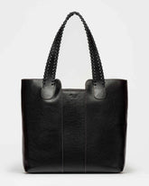 Shopper The Braided en cuero vegetal liso