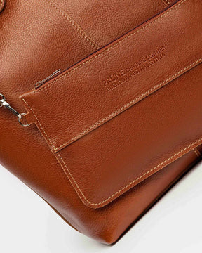 Shopper The Braided en cuero vegetal liso