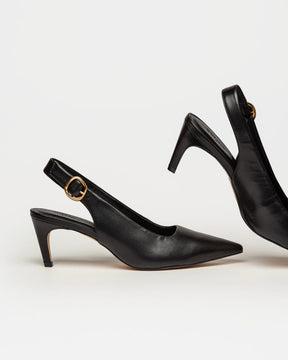 Stiletto Milan en cuero liso