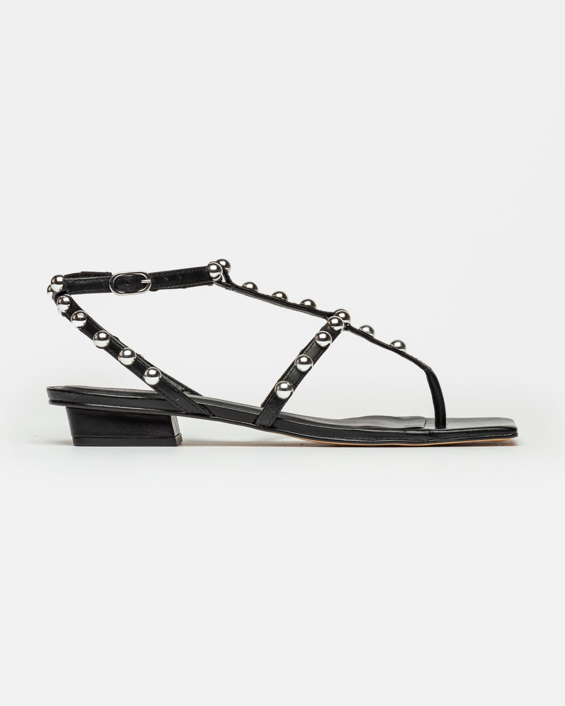 Sandalia baja Aurora en cuero liso