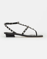 Sandalia baja Aurora en cuero liso