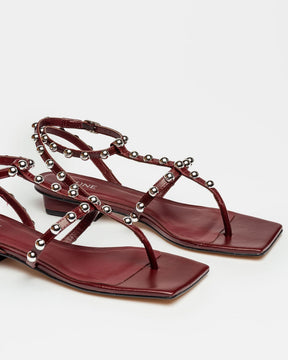 Sandalia baja Aurora en cuero liso